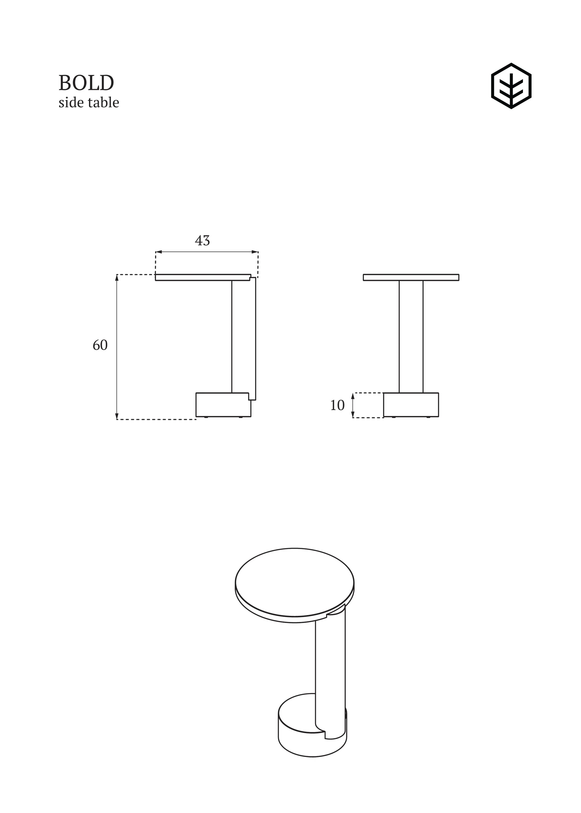 BOLD side table / Dark oak - Image 6