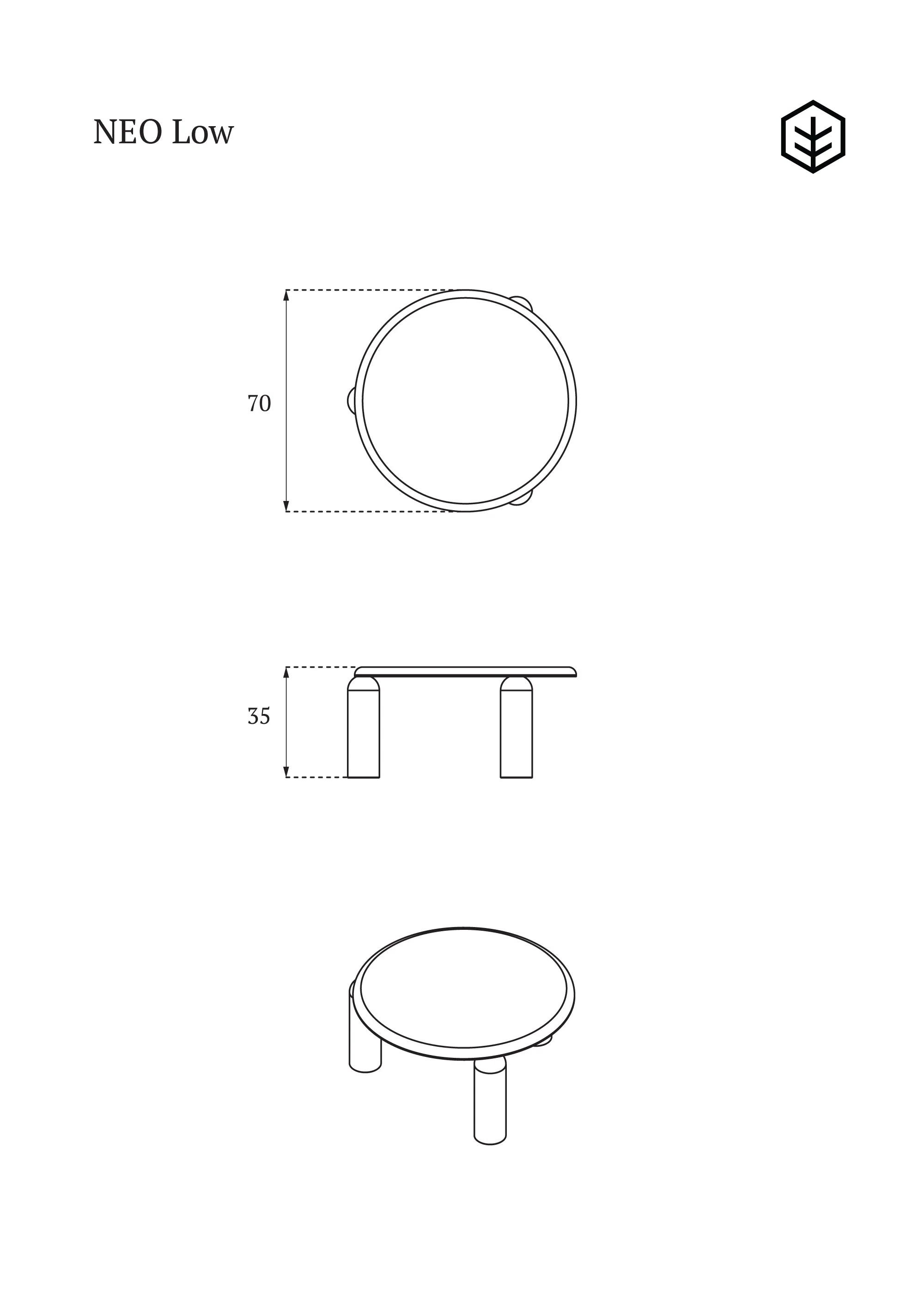 NEO LOW table / Cobalt - Image 5